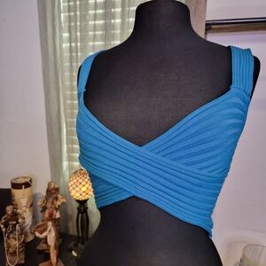 Cider Teal Ribbed Knit Top